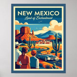 Mid-Century New Mexico Poster