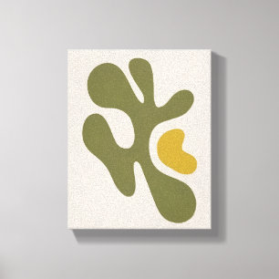 Mid-Century Organic Abstract   Olive Gold No. II Canvas Print