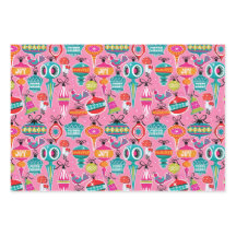 Mid-Century Ornaments Christmas Wrapping Paper