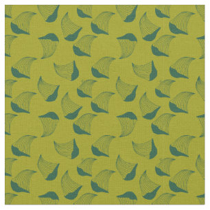 Mid Century Oyster Mushroom Pattern  Fabric