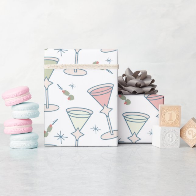 Mid Century Pattern Wrapping Paper (Baby Shower)