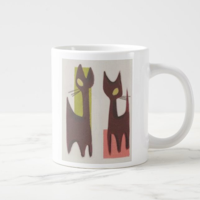 Mid Century Picasso Cat Mug (Right)