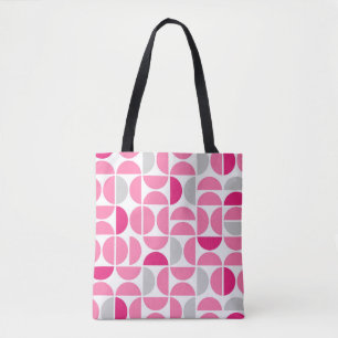 Mid Century Pink Tiles Tote Bag