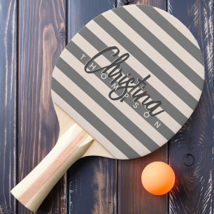 Mid-Century Polo Sandcastle Pink Painted Name Ping Pong Paddle