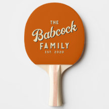 Mid-Century Pumpkin Retro Family Name & Year