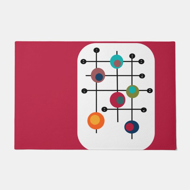 Mid-Century Rectangle  Doormat (Front)