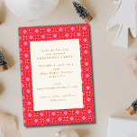 Mid Century Red Pink Cute Holiday Christmas Party Invitation<br><div class="desc">Retro MidCentury Red Pink Cute Custom Holiday Christmas Party Invitation</div>
