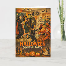 Mid Century Retro 50s Halloween Martini Party