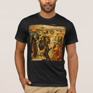 Mid Century Retro 50s Halloween Martini Party T-Shirt