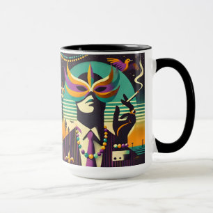 Mid Century Retro 60s Mardi Gras The Smoking Man Mug