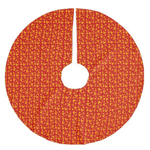 Mid Century Retro Boomerangs Brushed Polyester Tree Skirt