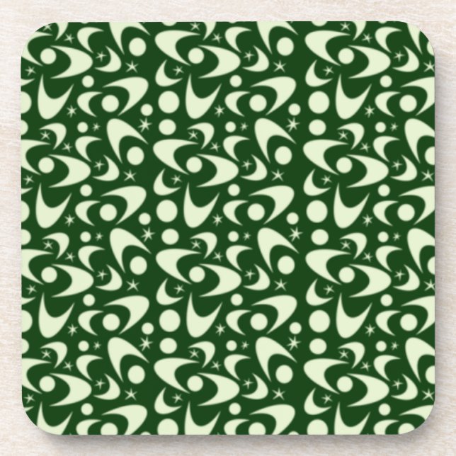 Mid Century Retro Boomerangs Coaster (Front)