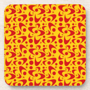 Mid Century Retro Boomerangs Coaster