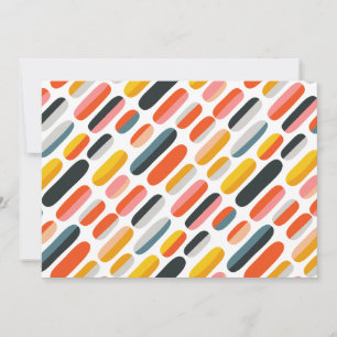 Mid Century Retro Geometric Abstract Pattern Holiday Card