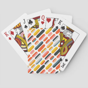 Mid Century Retro Geometric Abstract Pattern Playing Cards