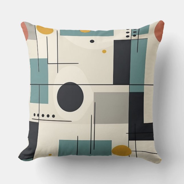 Mid Century Retro Modern  Cushion (Front)