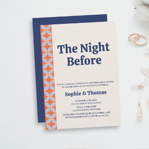 Mid Century Retro Rehearsal Dinner Invitation