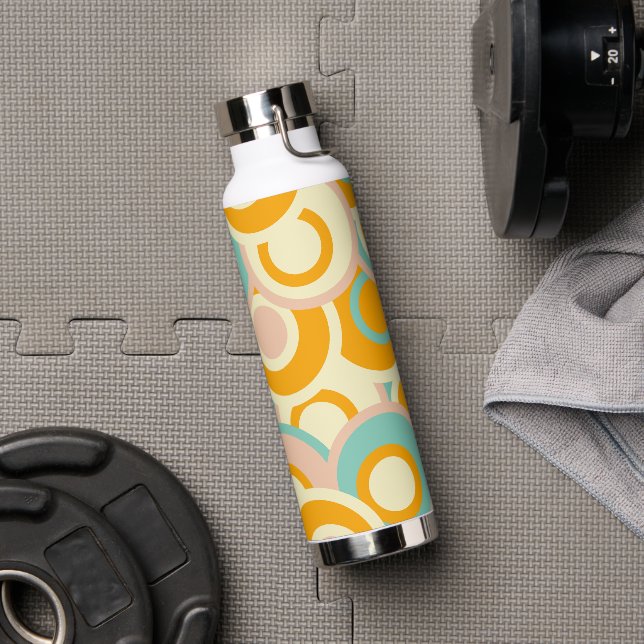 Mid Century retro vintage Pattern Water Bottle (Gym)