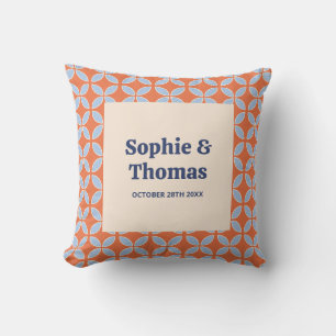 Mid Century Retro Wedding Cushion