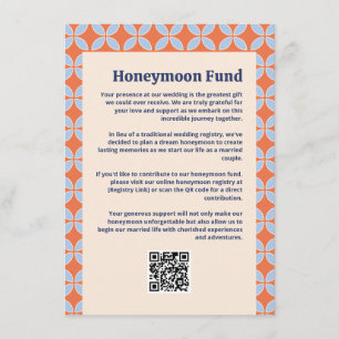 Mid Century Retro Wedding Enclosure Card