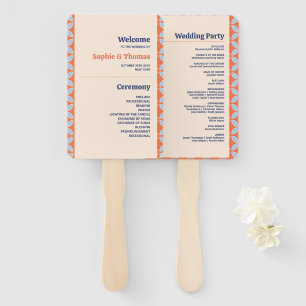 Mid Century Retro Wedding Hand Fan