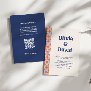 Mid Century Retro Wedding Invitation