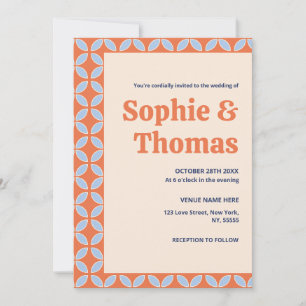 Mid Century Retro Wedding Invitation