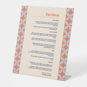 Mid Century Retro Wedding Pedestal Sign