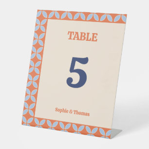 Mid Century Retro Wedding Pedestal Sign