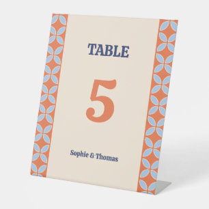 Mid Century Retro Wedding Pedestal Sign