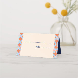 Mid Century Retro Wedding Place Card