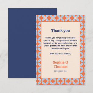 Mid Century Retro Wedding Thank You Card