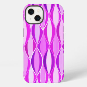 Mid-Century Ribbon Print - orchid and violet iPhone 13 Case