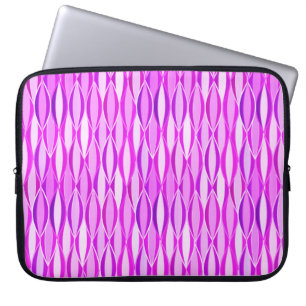 Mid-Century Ribbon Print - orchid and violet Laptop Sleeve