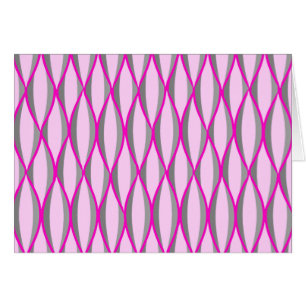 Mid-Century Ribbon Print - pink and grey / grey