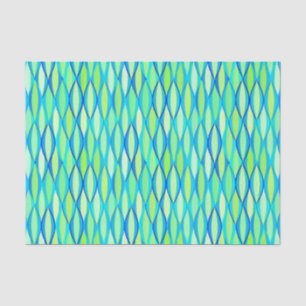 Mid-Century Ribbon Print - turquoise and lime Tissue Paper