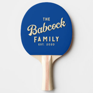Mid-Century Royal Retro Family Name & Year Ping Pong Paddle