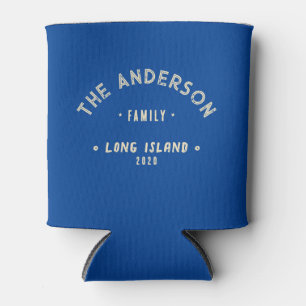 Mid-Century Royal Vintage Seaside Family Name Can Cooler