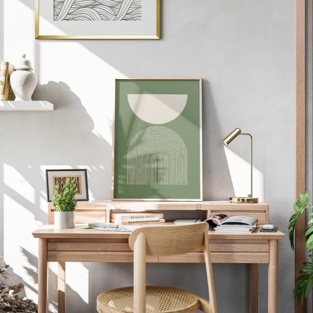 Mid century sage minimal art II Poster (Creator Uploaded)