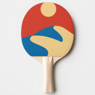 Mid Century Sahara Desert, Mod Wall Art Ping Pong Paddle
