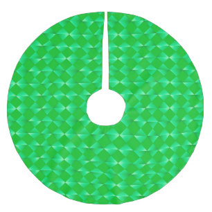 Mid-Century Satin Diamonds - emerald green Brushed Polyester Tree Skirt