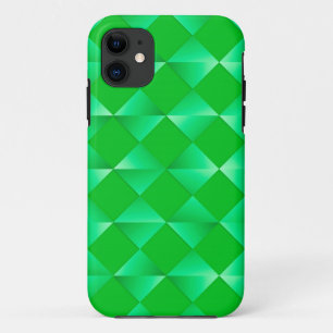 Mid-Century Satin Diamonds - emerald green iPhone 11 Case