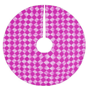 Mid-Century Satin Diamonds - orchid & magenta Brushed Polyester Tree Skirt