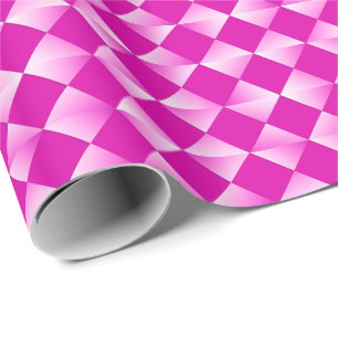 Mid-Century Satin Diamonds - orchid & magenta Wrapping Paper