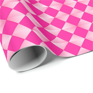 Mid-Century Satin Diamonds - shades of pink Wrapping Paper