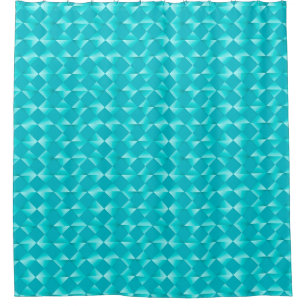Mid-Century Satin Diamonds - turquoise & aqua Shower Curtain