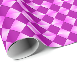 Mid-Century Satin Diamonds - violet and purple Wrapping Paper