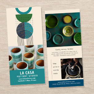 Mid Century Sculpture Creative Marketing Rack Card