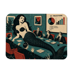 Mid Century Sea Witch on Q3 Corporate Meeting Day Magnet