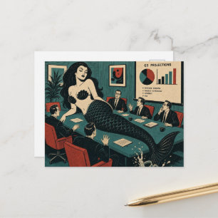 Mid Century Sea Witch on Q3 Corporate Meeting Day Postcard